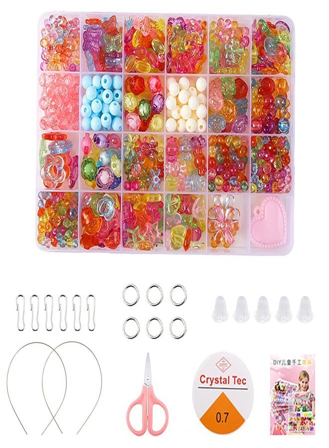 SYGA Beads for Kids Crafts Children's Jewelry Making Kit DIY Bracelets Necklace Hairband and Rings Craft Kits Birthday for 4, 5, 6, 7-Year-Old Little Girls-Multicolor (DIYBeadsSet-27) - Image 1